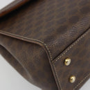 CELINE Macadam Canvas Star ball Hand Bag PVC Leather Brown Gold Auth 195298-11