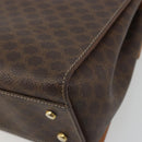 CELINE Macadam Canvas Star ball Hand Bag PVC Leather Brown Gold Auth 195298-12