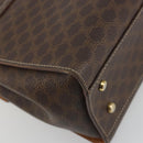 CELINE Macadam Canvas Star ball Hand Bag PVC Leather Brown Gold Auth 195298-13
