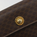CELINE Macadam Canvas Star ball Hand Bag PVC Leather Brown Gold Auth 195298-14