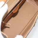 CELINE Macadam Canvas Star ball Hand Bag PVC Leather Brown Gold Auth 195298-17