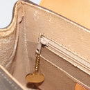 CELINE Macadam Canvas Star ball Hand Bag PVC Leather Brown Gold Auth 195298-20