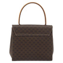 CELINE Macadam Canvas Star ball Hand Bag PVC Leather Brown Gold Auth 195298-3