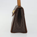 CELINE Macadam Canvas Star ball Hand Bag PVC Leather Brown Gold Auth 195298-4