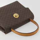 CELINE Macadam Canvas Star ball Hand Bag PVC Leather Brown Gold Auth 195298-6