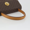 CELINE Macadam Canvas Star ball Hand Bag PVC Leather Brown Gold Auth 195298-7