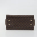 CELINE Macadam Canvas Star ball Hand Bag PVC Leather Brown Gold Auth 195298-9