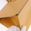 LOUIS VUITTON Epi Sac Triangle Hand Bag Yellow M52099 LV Auth 195299-9