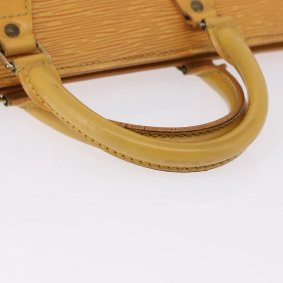 LOUIS VUITTON Epi Sac Triangle Hand Bag Yellow M52099 LV Auth 195299