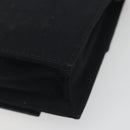 FENDI Shoulder Pouch Mamma Baguette Cotton Jersey Black Silver Auth 195300A-12