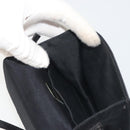 FENDI Shoulder Pouch Mamma Baguette Cotton Jersey Black Silver Auth 195300A-20
