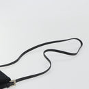 FENDI Shoulder Pouch Mamma Baguette Cotton Jersey Black Silver Auth 195300A-8