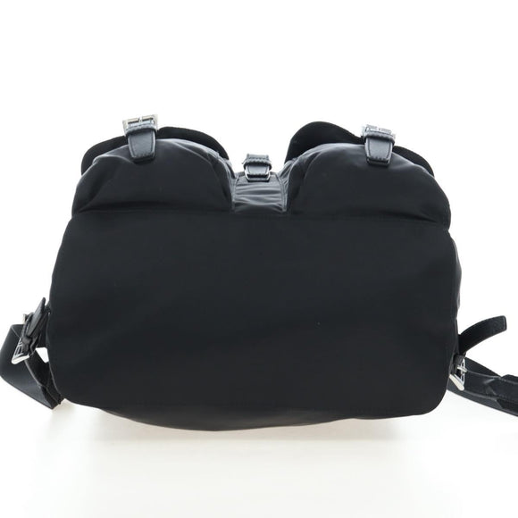 PRADA robot Backpack Nylon Black Silver Auth 195301V