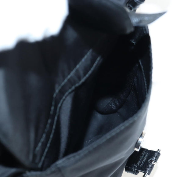 PRADA robot Backpack Nylon Black Silver Auth 195301V