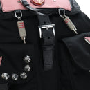 PRADA robot Backpack Nylon Black Silver Auth 195301V-24