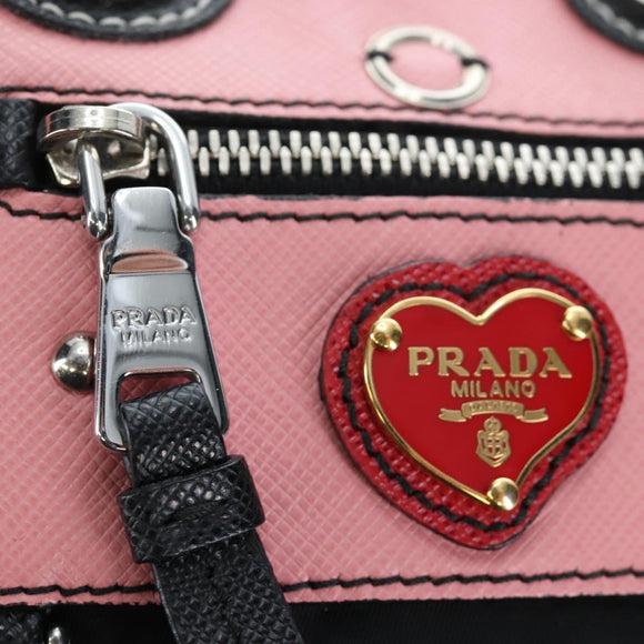 PRADA robot Backpack Nylon Black Silver Auth 195301V