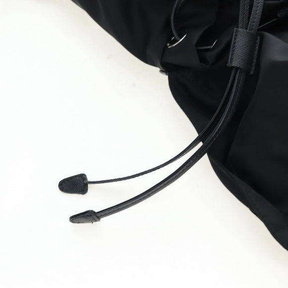 PRADA robot Backpack Nylon Black Silver Auth 195301V