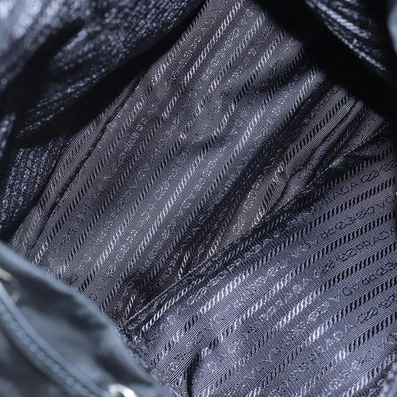 PRADA robot Backpack Nylon Black Silver Auth 195301V