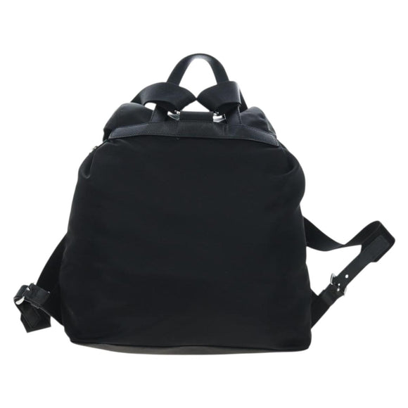 PRADA robot Backpack Nylon Black Silver Auth 195301V