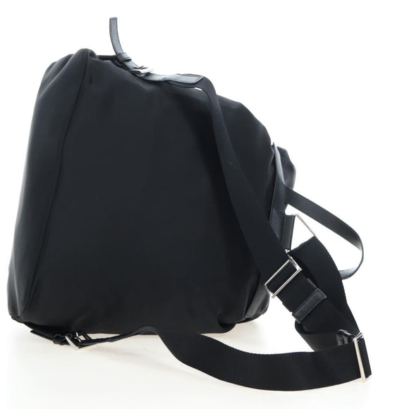 PRADA robot Backpack Nylon Black Silver Auth 195301V