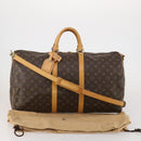 LOUIS VUITTON Monogram Keepall Bandouliere 55 Boston Bag M41414 LV Auth 195306A-26