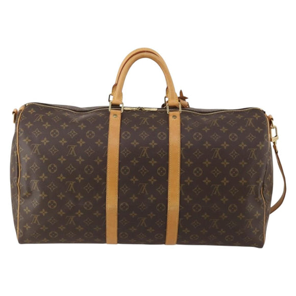 LOUIS VUITTON Monogram Keepall Bandouliere 55 Boston Bag M41414 LV Auth 195306A