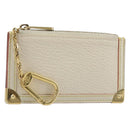 LOUIS VUITTON Suhari Pochette Cles Coin Purse White M91827 LV Auth 195308A-1