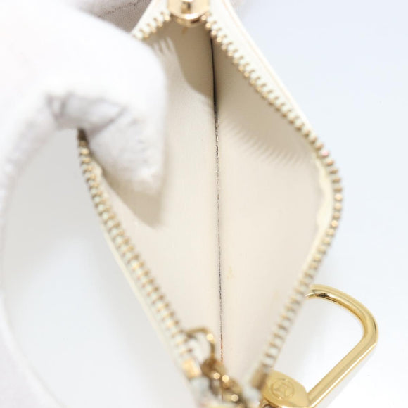LOUIS VUITTON Suhari Pochette Cles Coin Purse White M91827 LV Auth 195308A