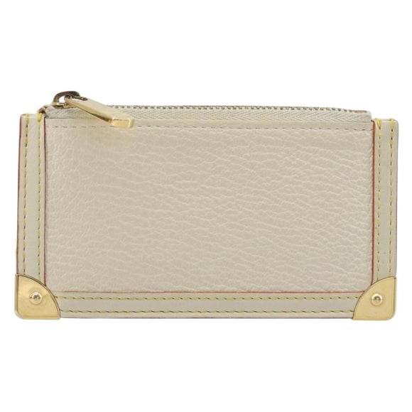 LOUIS VUITTON Suhari Pochette Cles Coin Purse White M91827 LV Auth 195308A