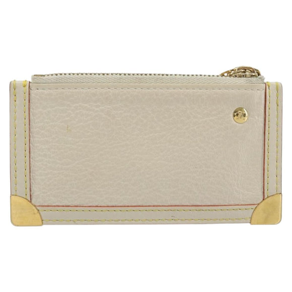 LOUIS VUITTON Suhari Pochette Cles Coin Purse White M91827 LV Auth 195308A