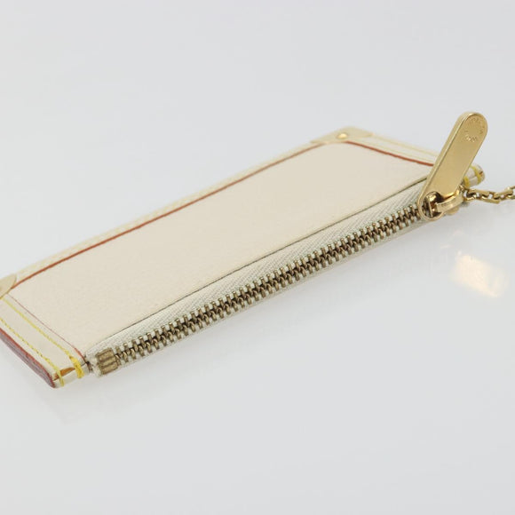 LOUIS VUITTON Suhari Pochette Cles Coin Purse White M91827 LV Auth 195308A