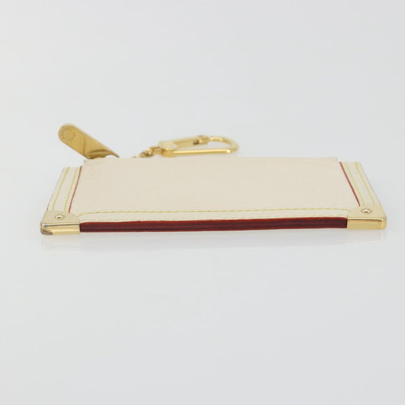 LOUIS VUITTON Suhari Pochette Cles Coin Purse White M91827 LV Auth 195308A