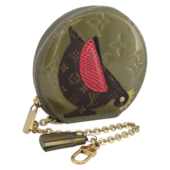 LOUIS VUITTON Monogram Vernis Porte Monnaie Cook Veil Bronze M91387 Auth 195310A