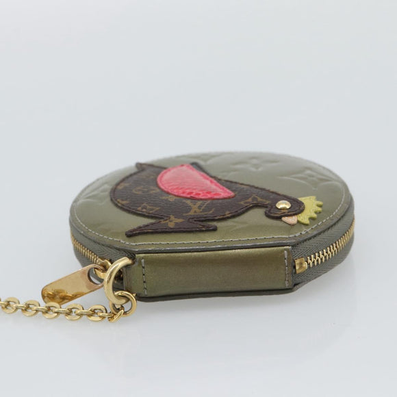 LOUIS VUITTON Monogram Vernis Porte Monnaie Cook Veil Bronze M91387 Auth 195310A