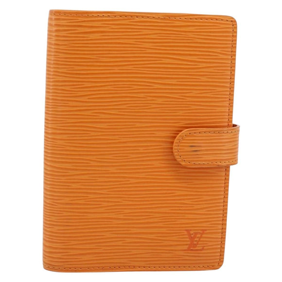 LOUIS VUITTON Epi Agenda PM Day Planner Cover Orange Mandarin R2005H Auth 195311