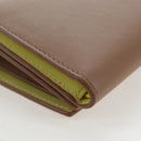 LOEWE Raccoon Trifold Wallet Leather Suna Fujita Brown Silver Auth 195312M-15