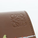 LOEWE Raccoon Trifold Wallet Leather Suna Fujita Brown Silver Auth 195312M-17