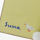 LOEWE Raccoon Trifold Wallet Leather Suna Fujita Brown Silver Auth 195312M-9