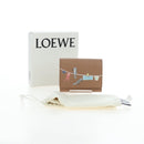 LOEWE Raccoon Trifold Wallet Leather Suna Fujita Brown Silver Auth 195312M-12