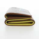 LOEWE Raccoon Trifold Wallet Leather Suna Fujita Brown Silver Auth 195312M-3