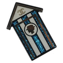 CHANEL Brooch plastic Blue CC Auth 195313M-1