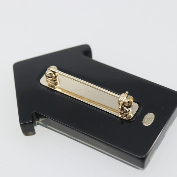 CHANEL Brooch plastic Blue CC Auth 195313M