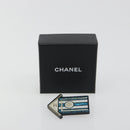 CHANEL Brooch plastic Blue CC Auth 195313M-15