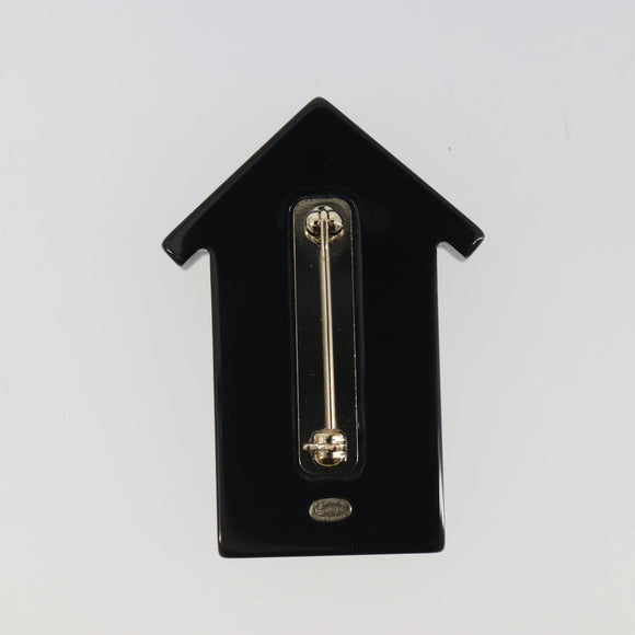 CHANEL Brooch plastic Blue CC Auth 195313M