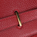 HERMES Birkin 40 Hand Bag Taurillon Clemence Red Gold Auth 195314SM-19