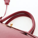 HERMES Birkin 40 Hand Bag Taurillon Clemence Red Gold Auth 195314SM-8