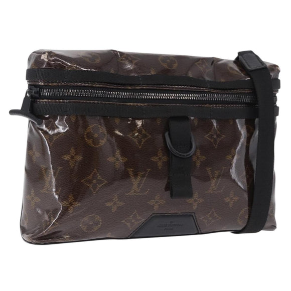 LOUIS VUITTON Monogram Glaze Messenger PM Bag Patent M43895 LV Auth 195320A
