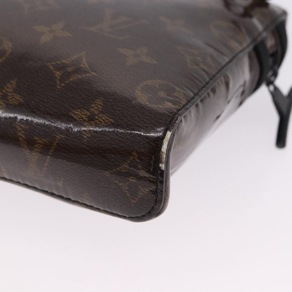 LOUIS VUITTON Monogram Glaze Messenger PM Bag Patent M43895 LV Auth 195320A