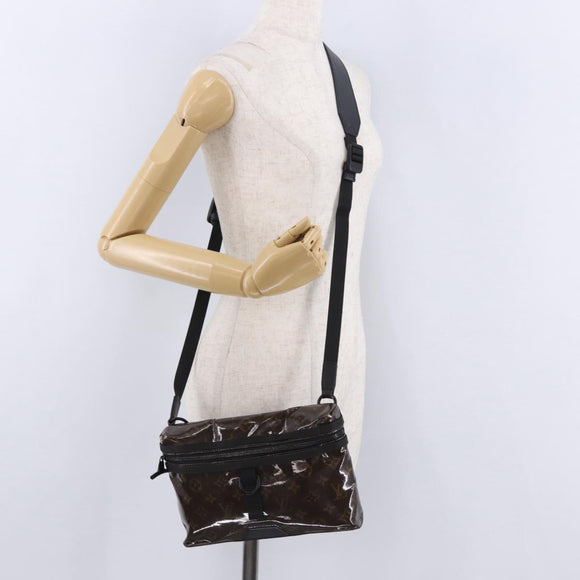 LOUIS VUITTON Monogram Glaze Messenger PM Bag Patent M43895 LV Auth 195320A