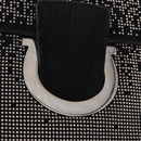 Salvatore Ferragamo Gancini Chain Shoulder Bag Leather Black Silver Auth 195321A-17